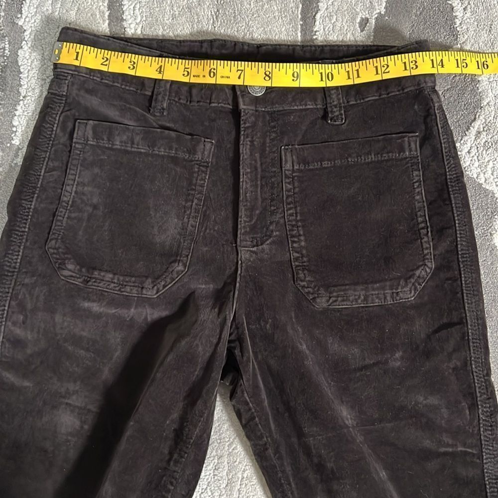 NWOT Free People Corduroy Velvet Flare High Rise Cropped Pants - Picture 9 of 10